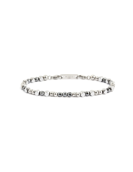 Bracciale in acciaio, 2BR0079 in ematite e acciaio regolabile - Collezione Sparkles