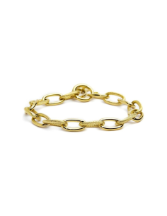 Bracciale Donna 2BR0068G a maglia larga in acciaio dorato - Collezione Vision