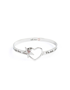 Bracciale Rigido "Sorella" con Stella e Cuore 15BR034 – Collezione Nel Mio Cuore