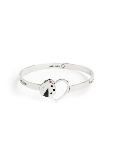 Bracciale Rigido Zia Coccinella in Acciaio  – Collezione Nel Mio Cuore