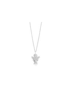 Girocollo Angelo in Oro 750‰ con Zirconi Bianchi – Ambrosia