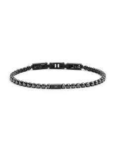 Bracciale Tennis 3mm Nero in Acciaio – Acquista Online