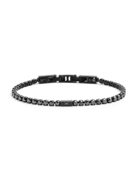 Bracciale Tennis 3mm Nero in Acciaio – Acquista Online