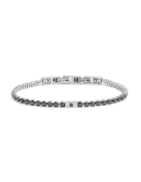 Bracciale Tennis 3mm Nero in Acciaio – Acquista Online