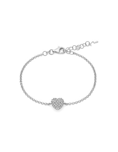 Bracciale Cuore Argento 925 e Topazi 0,50 ct Miluna –  BRD1093