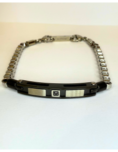 Bracciale Uomo Marlù Acciaio con targhetta - Gioielleria Usai