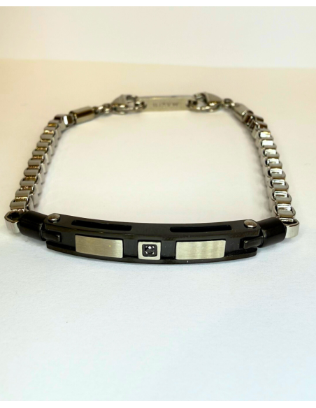 Bracciale Uomo Marlù Acciaio con targhetta - Gioielleria Usai