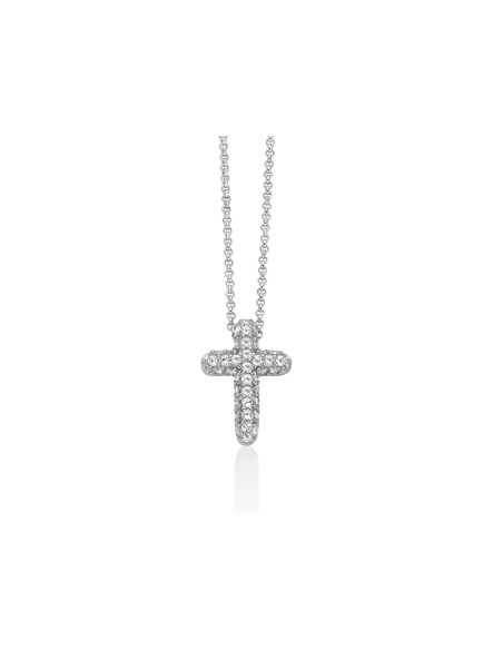 Collana Croce Argento 925 e Topazi 0,56 ct – CLD5074
