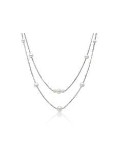 Collana Argento 925 Due Fili con Perle Vere Oriente – PCL6630