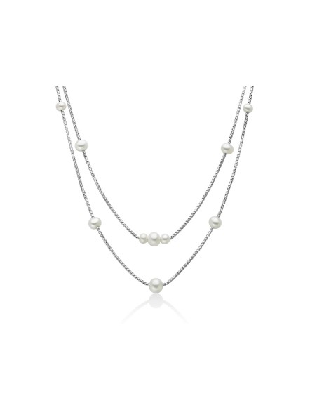 Collana Argento 925 Due Fili con Perle Vere Oriente – PCL6630