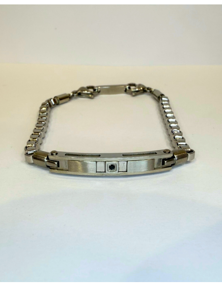 Bracciale Uomo Marlù Acciaio con targhetta - Gioielleria Usai