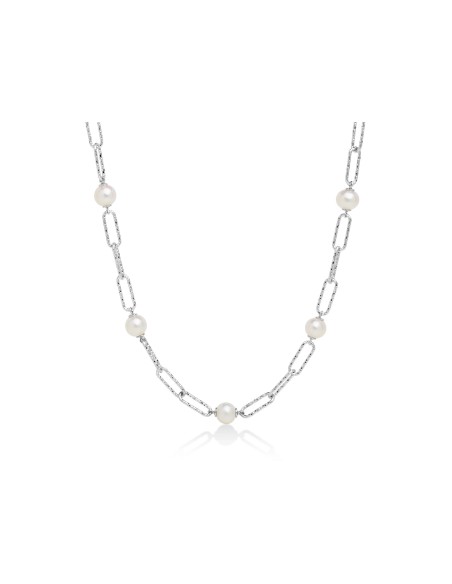 Collana Argento 925 con 5 Perle Vere Oriente – PCL6066