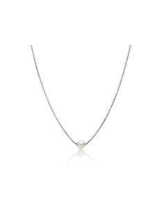 Collana Argento 925 con Perla Vera Oriente Passante  – PCL6657B