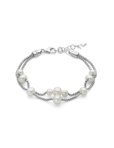 Bracciale Argento 925 Due Fili con Perle Vere Oriente – PBR3617