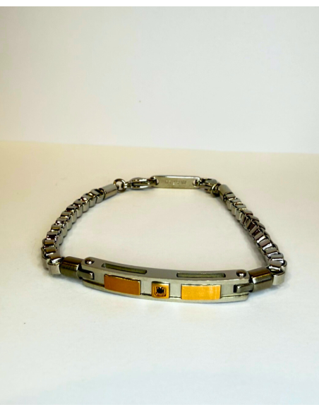 Bracciale Uomo Marlù Acciaio con targhetta - Gioielleria Usai