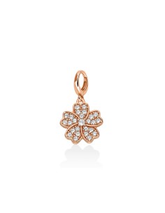 Charm Fiore Argento 925 Rosa con Topazi Naturali – PFD893R