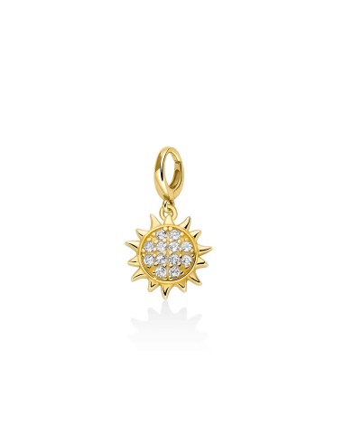 Charm Sole Argento 925 Dorato con Topazi Naturali – PFD904G
