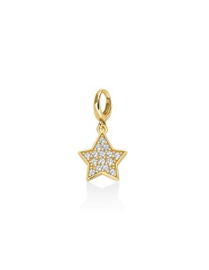 Charm Stella Argento 925 Dorato con Topazi Naturali – PFD902G
