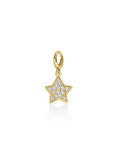 Charm Stella Argento 925 Dorato con Topazi Naturali – PFD902G