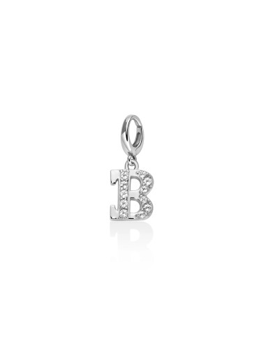 Charm Lettera B Argento 925 con Topazi Naturali – PFD888-B