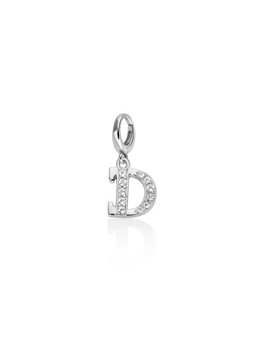 Charm Lettera Argento 925 con Topazi Naturali – PFD888-D