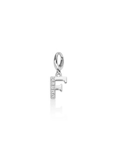 Charm Lettera F Argento 925 con Topazi Naturali – PFD888-F