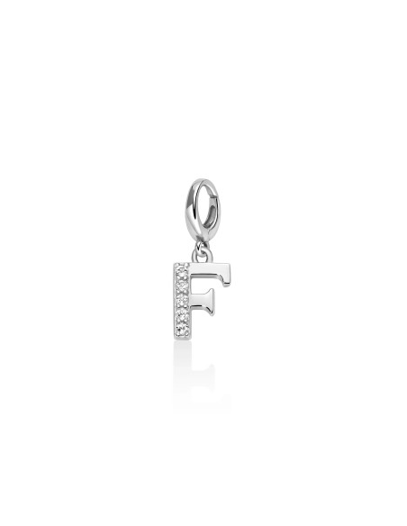 Charm Lettera F Argento 925 con Topazi Naturali – PFD888-F