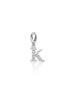 Charm Lettera K Argento 925 con Topazi Naturali – PFD888-K