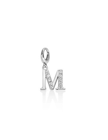 Charm Lettera M Argento 925 con Topazi Naturali –  PFD888-M