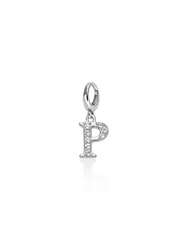 Charm Lettera P Argento 925 con Topazi Naturali –PFD888-P