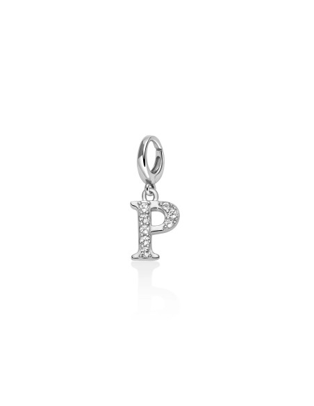 Charm Lettera P Argento 925 con Topazi Naturali –PFD888-P