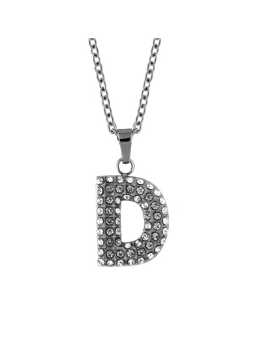 Collana Lettera Acciaio Argento o Dorata – CL. LETT D Magnolia