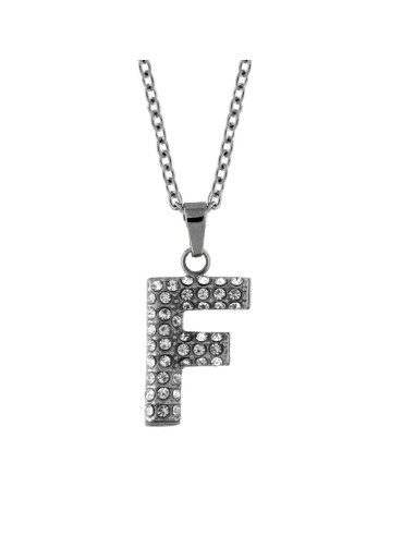 Collana Lettera Acciaio Argento o Dorata – CL.LETT F Magnolia