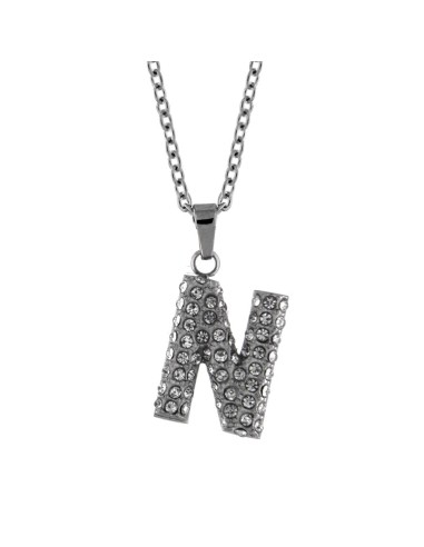 Collana Lettera Acciaio Argento o Dorata – CL.LETT N Magnolia
