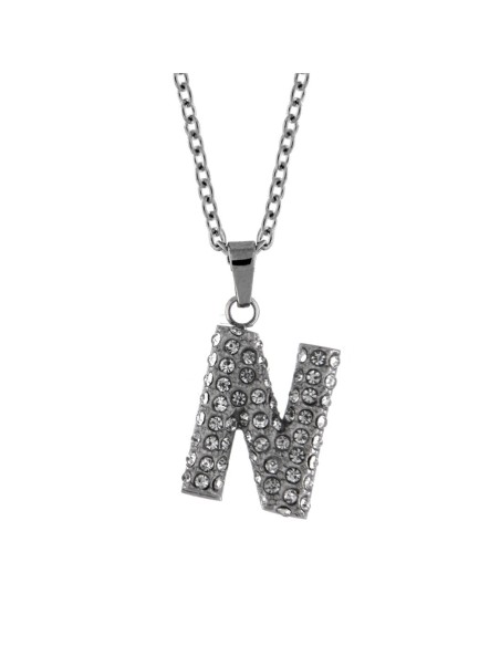 Collana Lettera Acciaio Argento o Dorata – CL.LETT N Magnolia