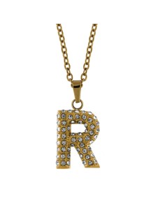 Collana Lettera Acciaio Argento o Dorata – CL.LETT R Magnolia