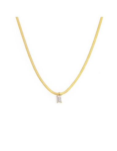 Collana Snake Zircone Baguette Marlù PVD Oro – 31CN0001G-W