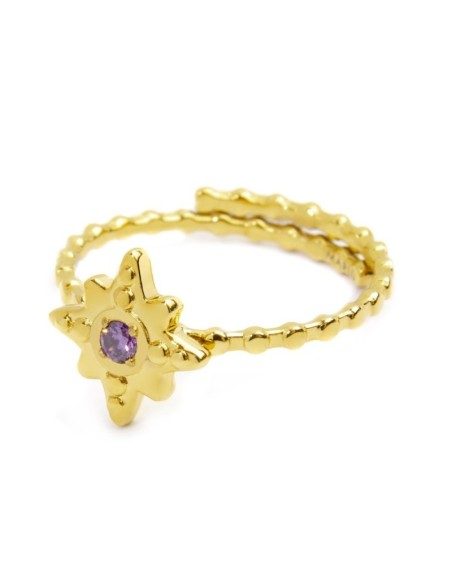 Anello Rosa dei Venti Marlù Oro e Viola – 18AN112G  Acquista Online