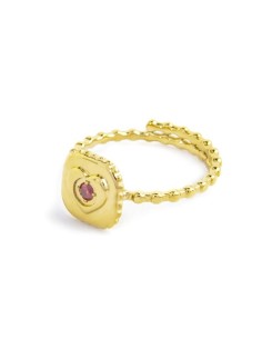 Anello Marlù Cuore con Zircone Rosso in Acciaio – 18AN106G