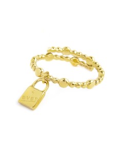 Anello Marlù Lucchetto con Cristallo Rosso in Acciaio – 18AN108G 2