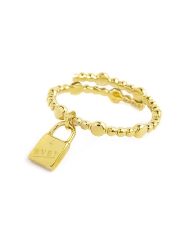 Anello Marlù Lucchetto con Cristallo Rosso in Acciaio – 18AN108G