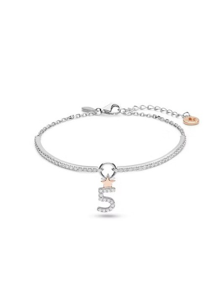 Bracciale Numero 5 Argento 925‰ Rosé con Zirconi | BRA207