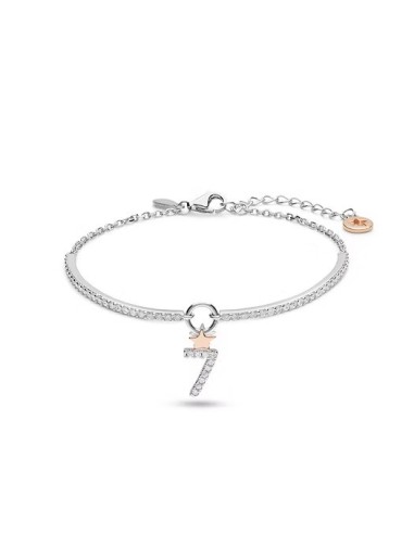 Bracciale Numero 7 Argento 925‰ Rosé con Zirconi | BRA209