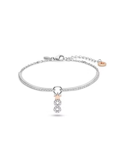 Bracciale Numero 8 Argento 925‰ Rosé con Zirconi | BRA210
