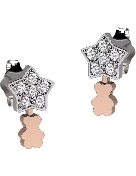Orecchini Bambina Nanàn Stella Zirconi Orsetto Rosa – Acquista Online