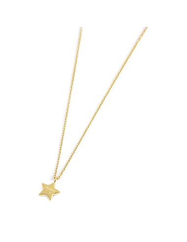 Collana Marlù Stella Oro – Con Zircone Azzurro Regolabile