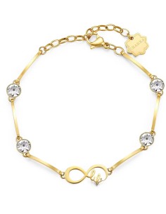 Bracciale Brosway Chakra Infinito Oro con Cristalli Acciaio | BHKB030