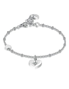 Bracciale Brosway Chant Cuori con Cristallo Swarovski Acciaio | BAH39