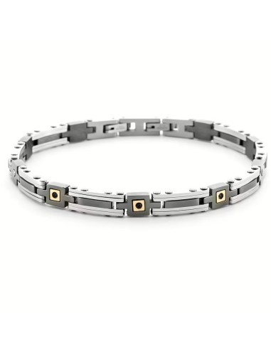 Bracciale Uomo 4US Cesare Paciotti Acciaio Oro 18kt Nero | 4UBR6955
