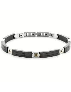 Bracciale Rigido Uomo 4US Cesare Paciotti Oro 18kt Spinelli Neri | 4UBR6938